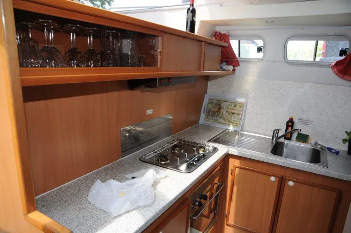 Galley of Athene, a Gulet Tarpon 42 N motorboat at Lübz, Germany