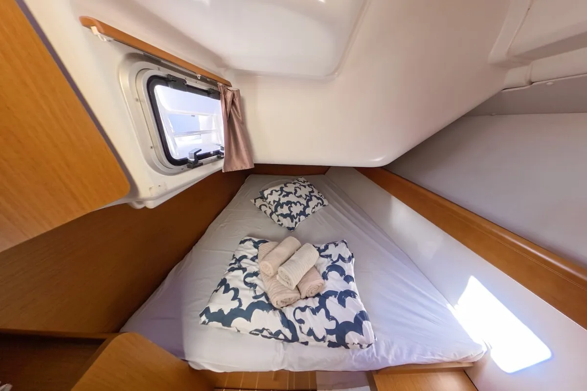Mia, a Jeanneau Sun Odyssey 36i sailboat at Novi Vinodolski, Croatia