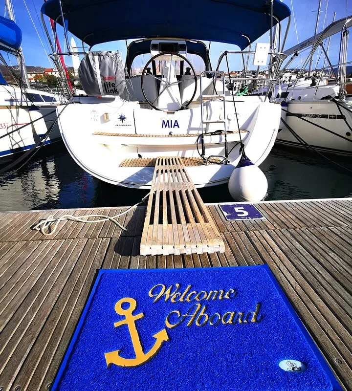 Mia, a Jeanneau Sun Odyssey 36i sailboat at Novi Vinodolski, Croatia
