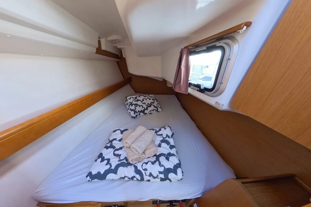 Mia, a Jeanneau Sun Odyssey 36i sailboat at Novi Vinodolski, Croatia