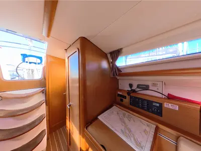 Salon of Mia, a Jeanneau Sun Odyssey 36i sailboat at Novi Vinodolski, Croatia