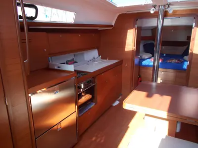 Galley of Fever, a Dufour 382 GL sailboat at Portoferraio, Italy