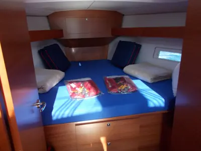 Cabin on Fever, a Dufour 382 GL sailboat at Portoferraio, Italy