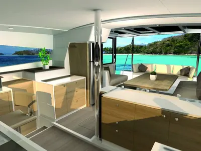 Kos 41.15, a Bali 4.1 catamaran at Municipal Unit of Lefkada, Greece