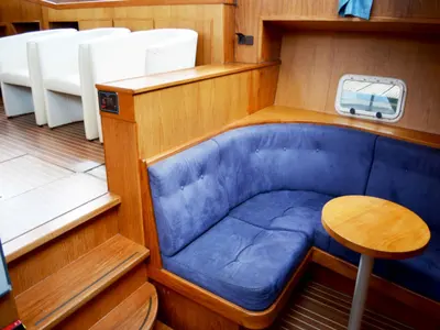 Salon of Drait 19, a De Drait Renal 50 motorboat at Drachten, Netherlands