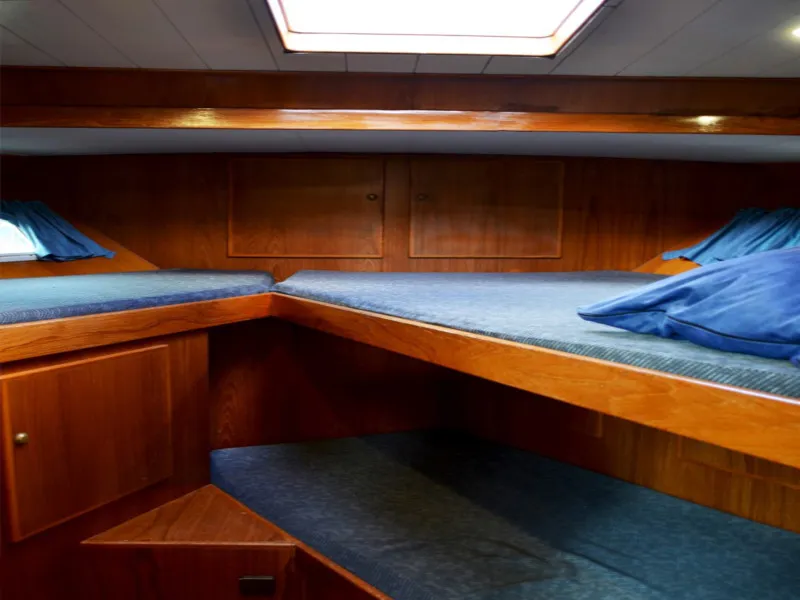 Cabin on Drait 19, a De Drait Renal 50 motorboat at Drachten, Netherlands