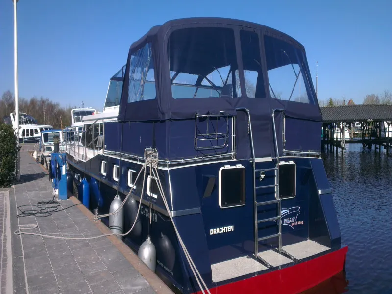 Exterior view of Drait 19, a De Drait Renal 50 motorboat at Drachten, Netherlands