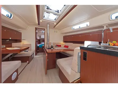 Salon of Kuro Siwo, a Hanse 415 sailboat at Municipal Unit of Rhodes, Greece