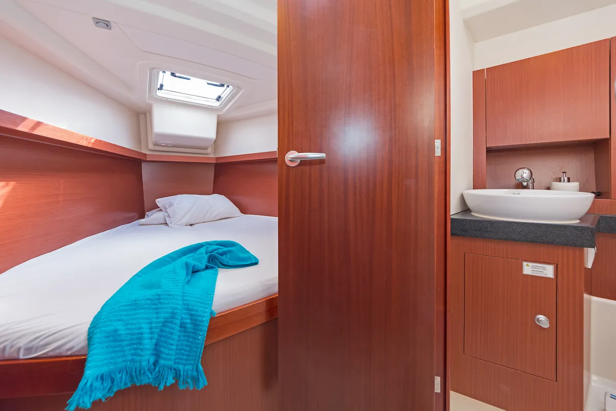 Cabin on Kuro Siwo, a Hanse 415 sailboat at Municipal Unit of Rhodes, Greece