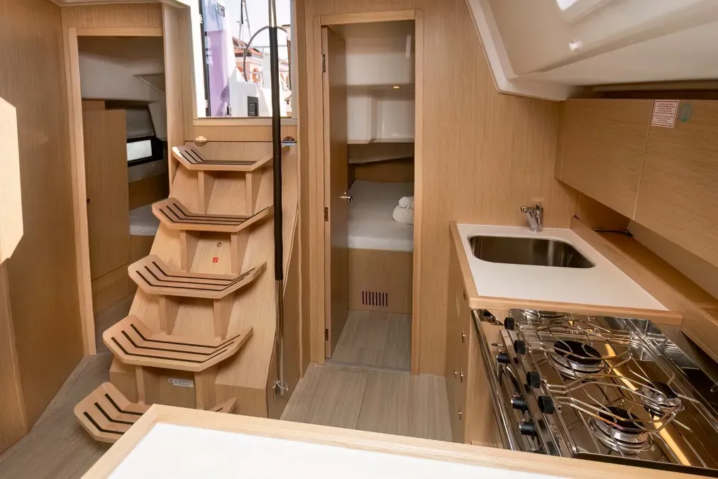 Galley of Comfort, a Bavaria 38 sailboat at Cogolin, France