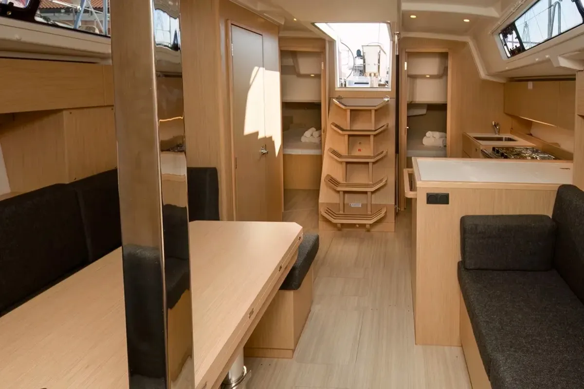Salon of Comfort, a Bavaria 38 sailboat at Cogolin, France