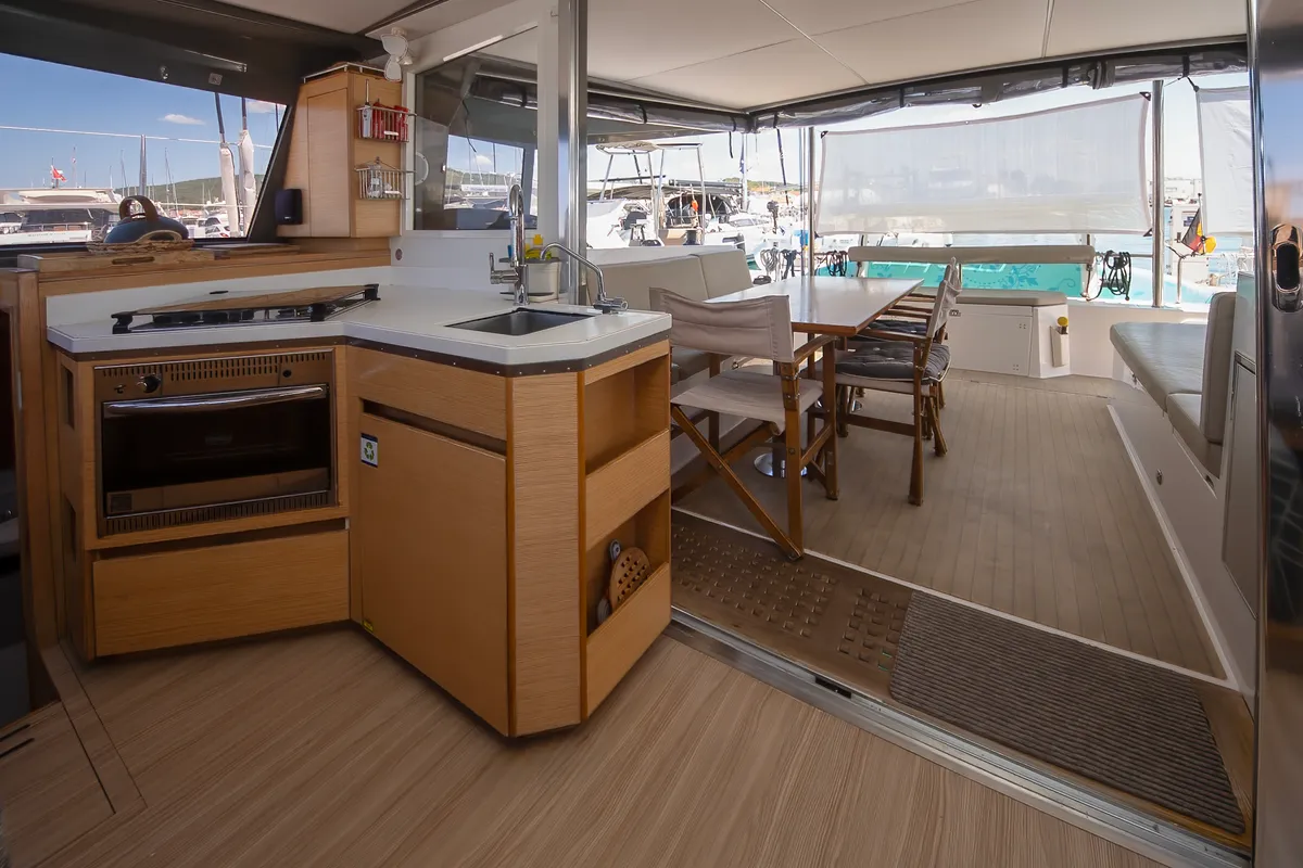 Whale Symphony, a Bavaria Nautitech 40 open NEW catamaran at Tribunj, Croatia