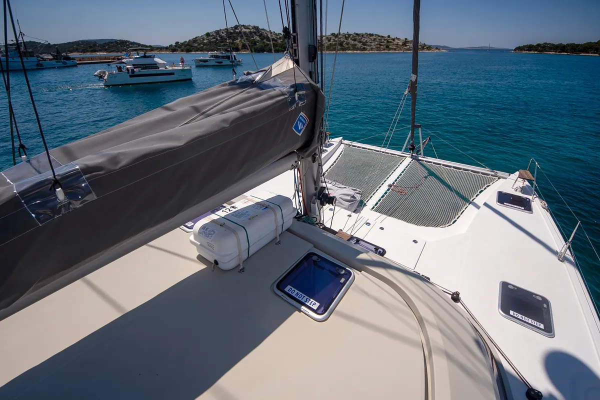 Whale Symphony, a Bavaria Nautitech 40 open NEW catamaran at Tribunj, Croatia