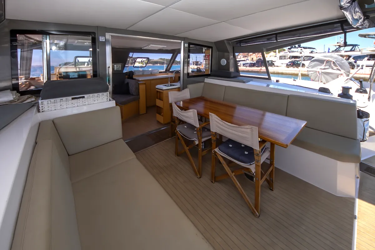 Whale Symphony, a Bavaria Nautitech 40 open NEW catamaran at Tribunj, Croatia