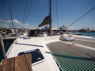 Whale Symphony, a Bavaria Nautitech 40 open NEW catamaran at Tribunj, Croatia