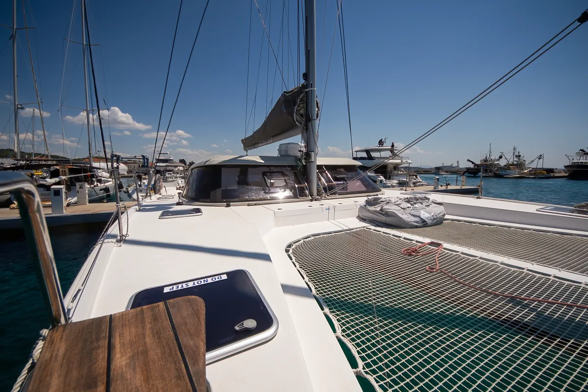 Whale Symphony, a Bavaria Nautitech 40 open NEW catamaran at Tribunj, Croatia
