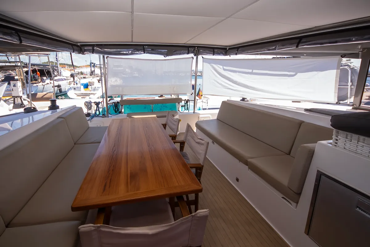 Whale Symphony, a Bavaria Nautitech 40 open NEW catamaran at Tribunj, Croatia