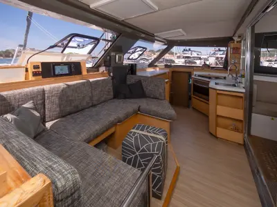 Galley of Whale Symphony, a Bavaria Nautitech 40 open NEW catamaran at Tribunj, Croatia