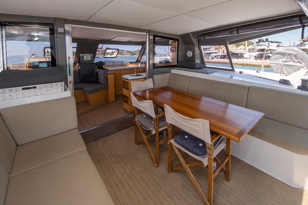 Whale Symphony, a Bavaria Nautitech 40 open NEW catamaran at Tribunj, Croatia
