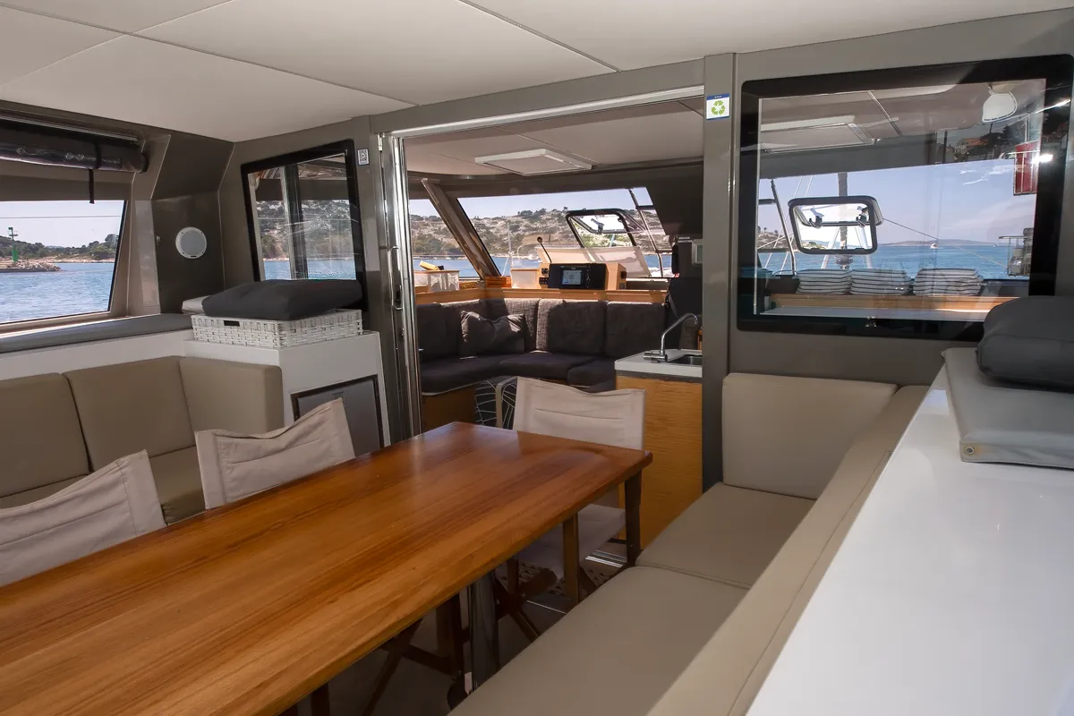 Whale Symphony, a Bavaria Nautitech 40 open NEW catamaran at Tribunj, Croatia