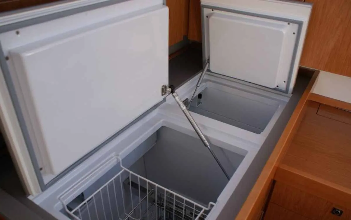 Galley of Waypoint I, a Beneteau Sense 50 sailboat at Jezera, Croatia