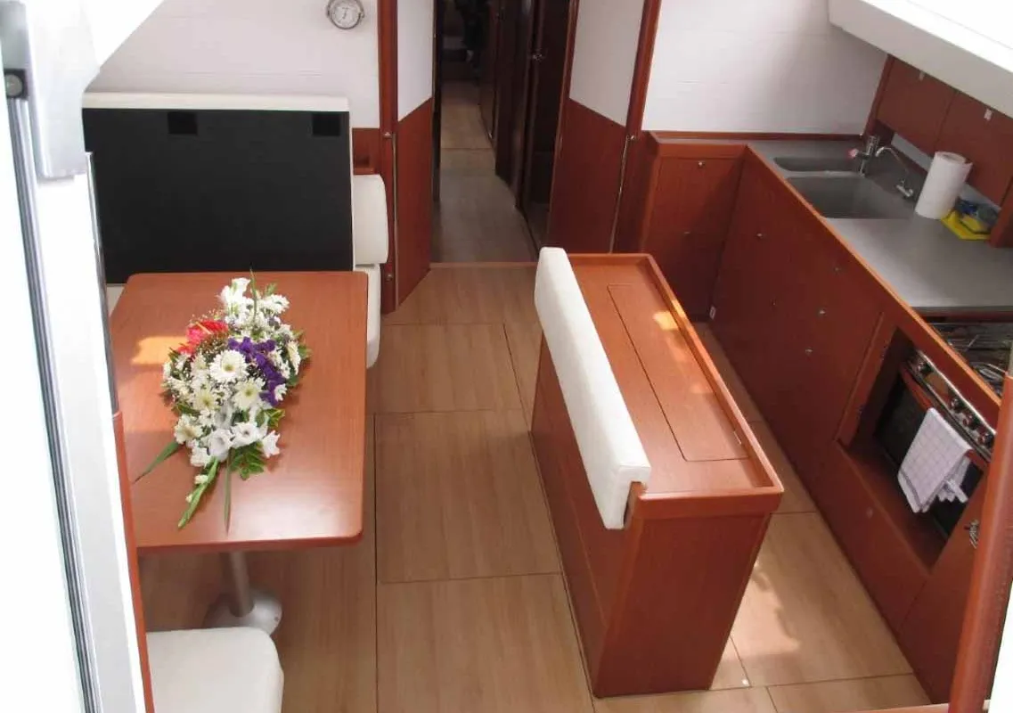 Salon of Waypoint I, a Beneteau Sense 50 sailboat at Jezera, Croatia