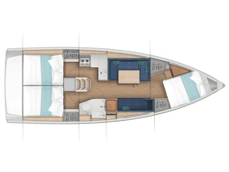 Ancsika, a Jeanneau Sun Odyssey 380 sailboat at Pirovac, Croatia