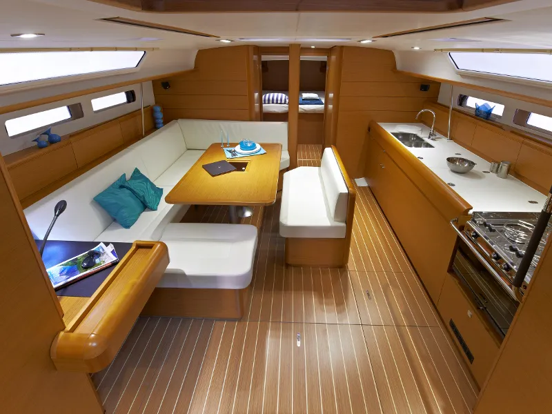 Salon of Sunsail 47 Classic, a Jeanneau Sun Odyssey 469 sailboat at Dubrovnik, Croatia