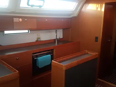 Galley of Diana I, a Bavaria 46 sailboat at Punat, Croatia