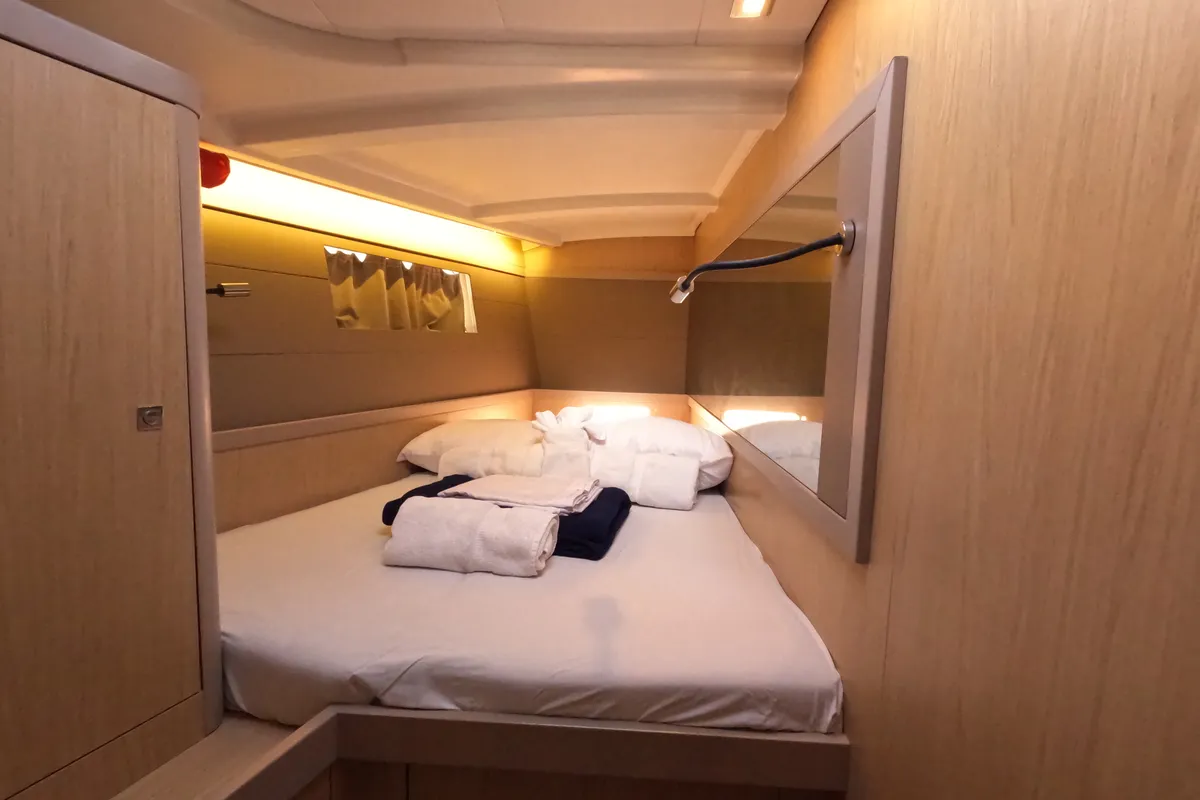 Cabin on Jada, a Beneteau Oceanis 48 sailboat at Road Town, British Virgin Islands