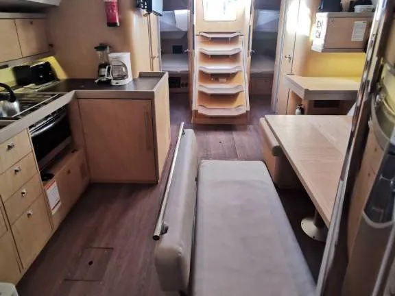 Salon of Jada, a Beneteau Oceanis 48 sailboat at Road Town, British Virgin Islands