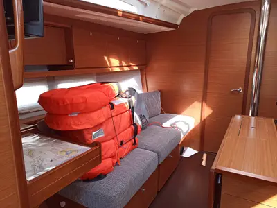 Salon of Esko (ex Manca), a Dufour 390 GL sailboat at Grad Pula, Croatia
