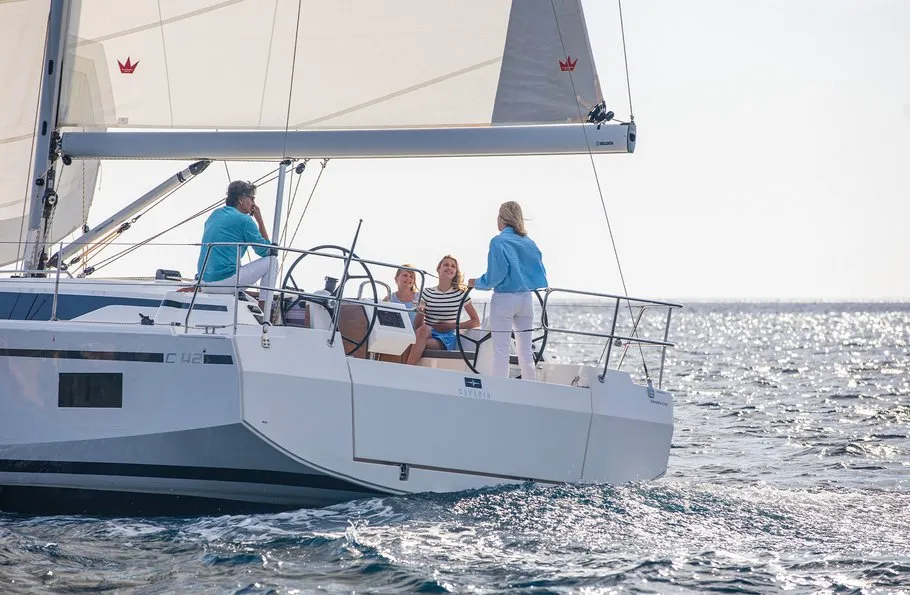 ABBIE, a Bavaria C42 sailboat at Kontokali, Greece