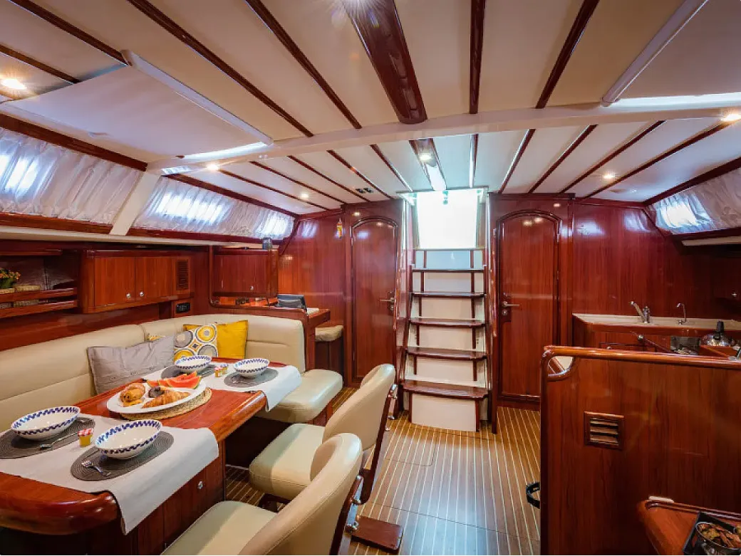 Salon of Christianna VIII, a Ocean Star 60.1 sailboat at Athens, Greece