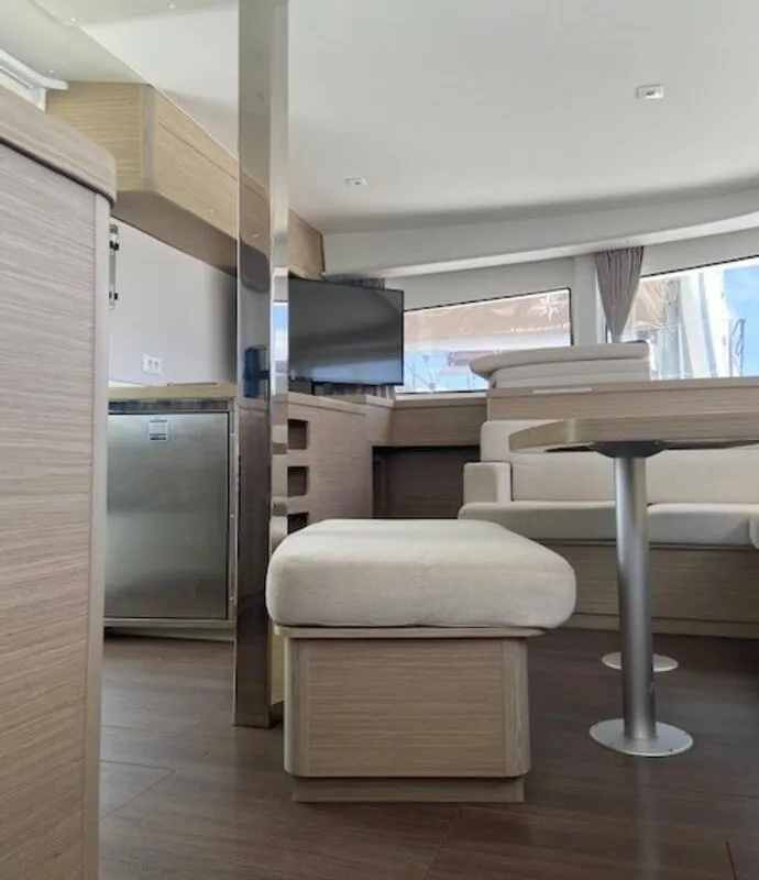 Salon of Laurencia, a Lagoon 42 catamaran at Felanitx, Spain