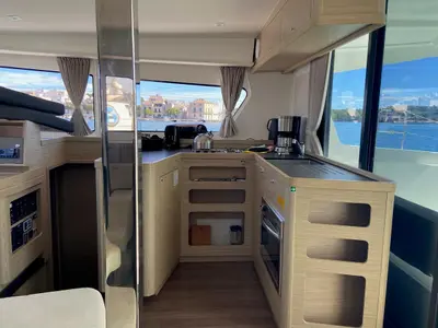 Galley of Laurencia, a Lagoon 42 catamaran at Felanitx, Spain