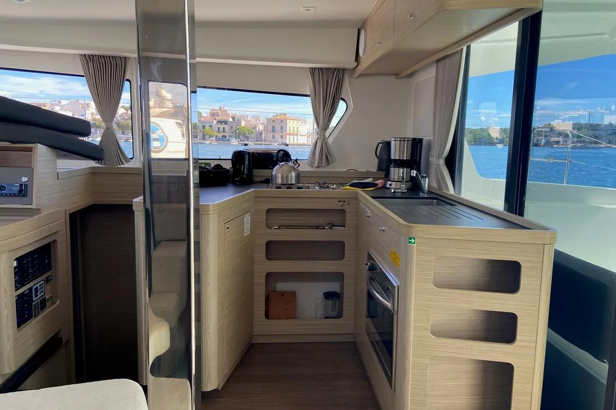 Galley of Laurencia, a Lagoon 42 catamaran at Felanitx, Spain