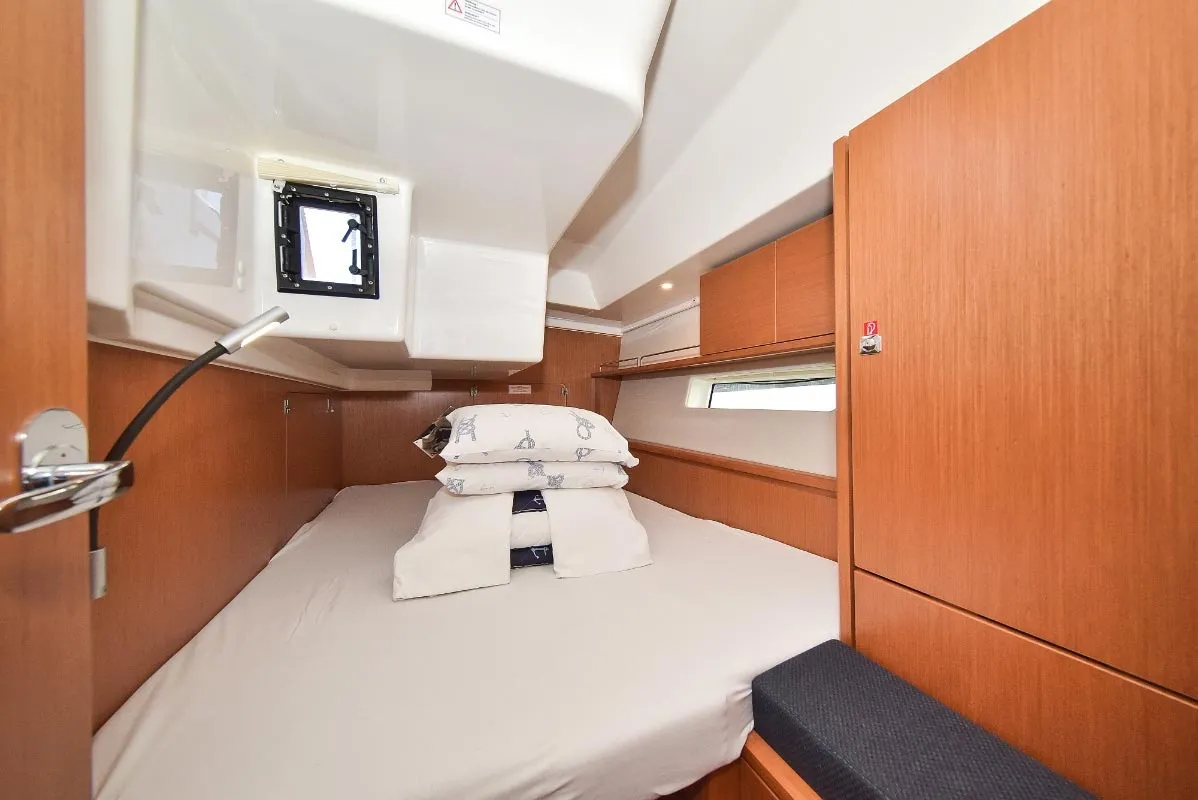 Cabin on NADINE, a Bavaria Cruiser 45 sailboat at Sukošan, Croatia