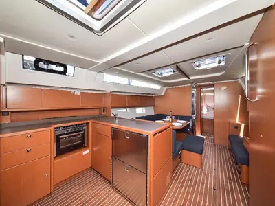 Galley of NADINE, a Bavaria Cruiser 45 sailboat at Sukošan, Croatia