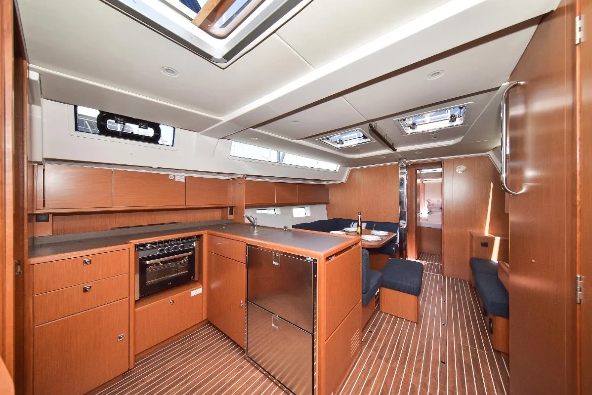 Galley of NADINE, a Bavaria Cruiser 45 sailboat at Sukošan, Croatia