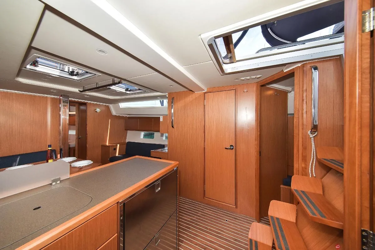 Galley of NADINE, a Bavaria Cruiser 45 sailboat at Sukošan, Croatia