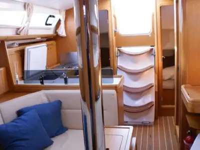 Galley of Frivola, a Jeanneau Sun Odyssey 36i sailboat at Punta Ala, Italy