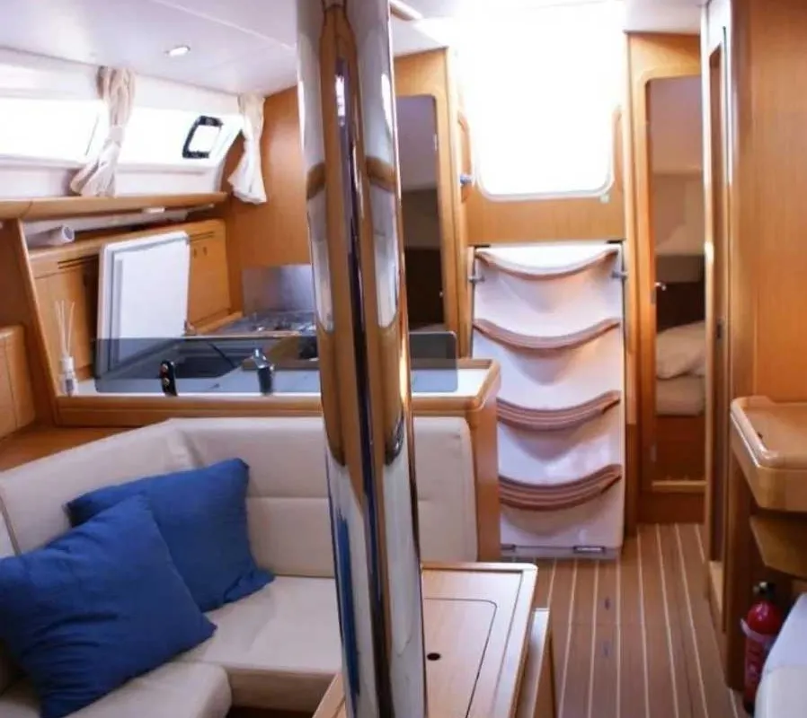 Galley of Frivola, a Jeanneau Sun Odyssey 36i sailboat at Punta Ala, Italy