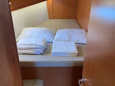 Cabin on Regulus, a Bavaria Cruiser 46 sailboat at Fethiye, Turkey