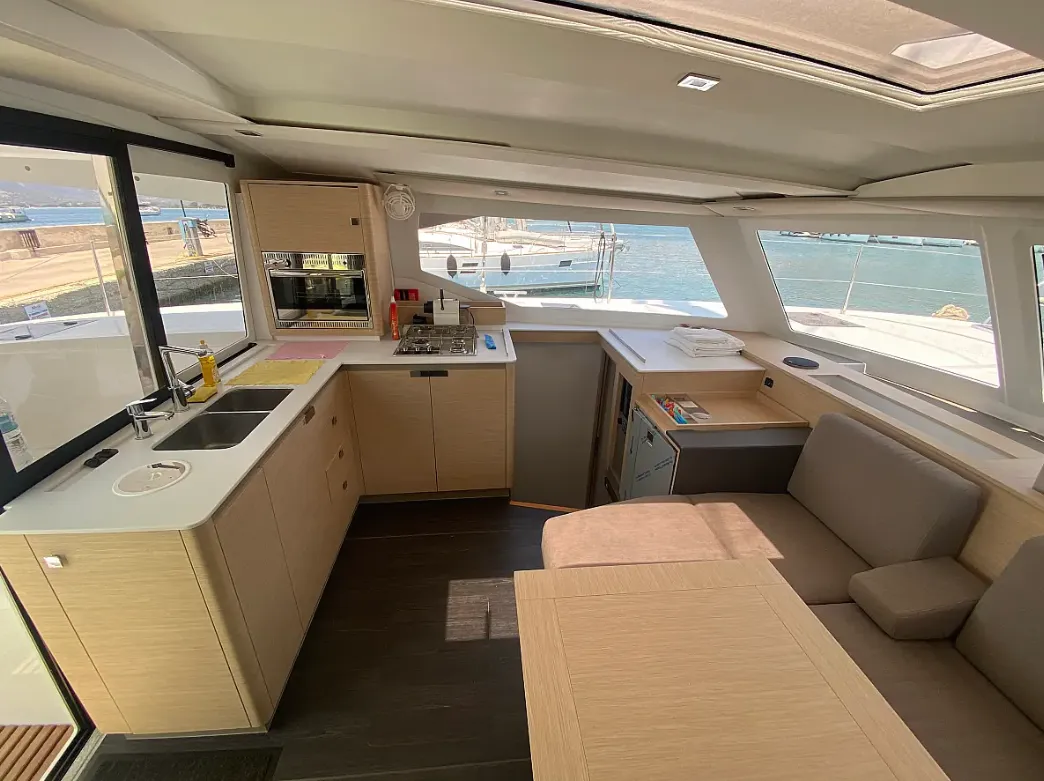 Galley of Elia, a Fountaine Pajot Isla 40 catamaran at Municipal Unit of Lefkada, Greece