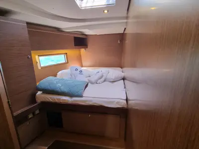 Cabin on Tsuki, a Beneteau Oceanis 51.1 sailboat at Lavrion, Greece