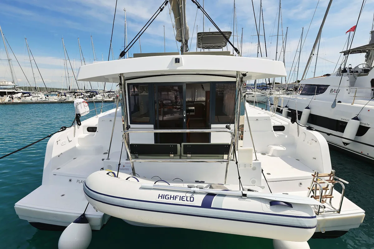 Exterior view of Playtime - OW, a Bali Catspace OW catamaran at Općina Sukošan, Croatia