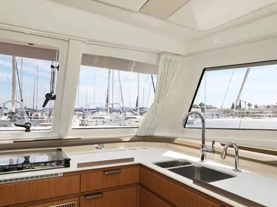 Galley of Playtime - OW, a Bali Catspace OW catamaran at Općina Sukošan, Croatia