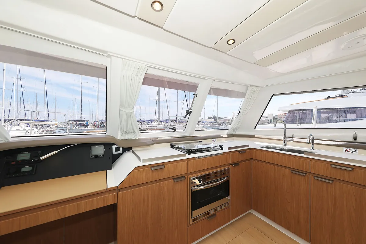 Galley of Playtime - OW, a Bali Catspace OW catamaran at Općina Sukošan, Croatia