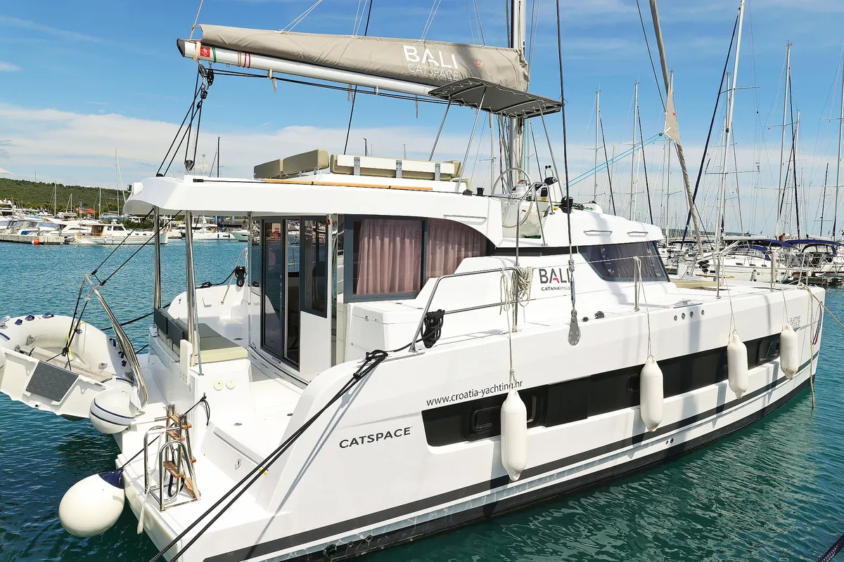 Exterior view of Playtime - OW, a Bali Catspace OW catamaran at Općina Sukošan, Croatia